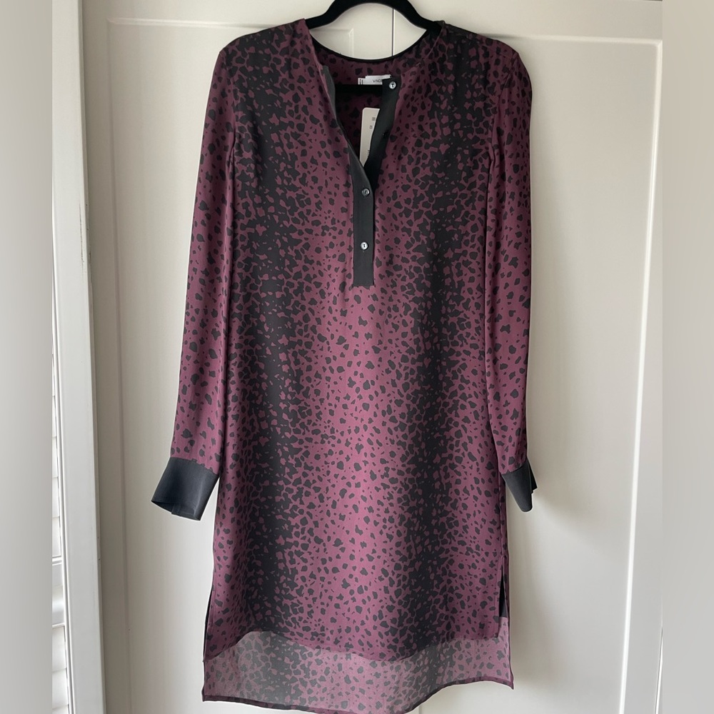 Burgundy/black tunic dress
